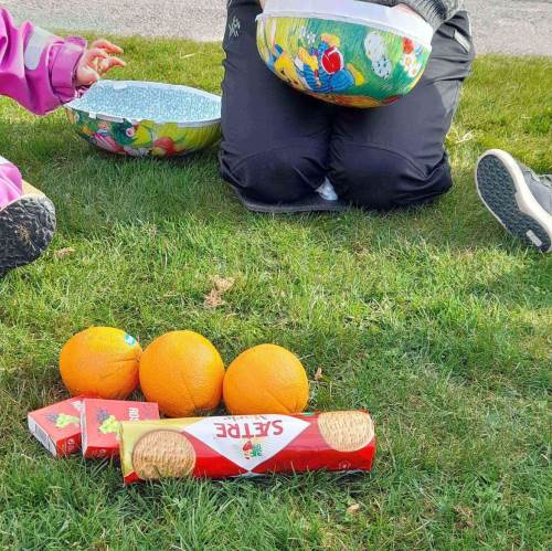 Påskeharen var innom og gjemte et påskeegg til oss!